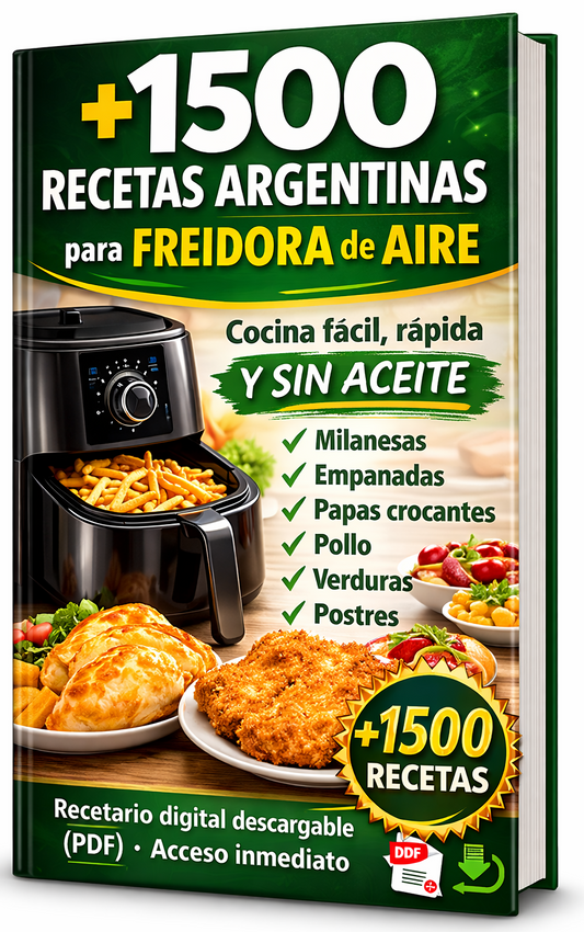 +1500 Recetas Argentinas para Freidora de Aire